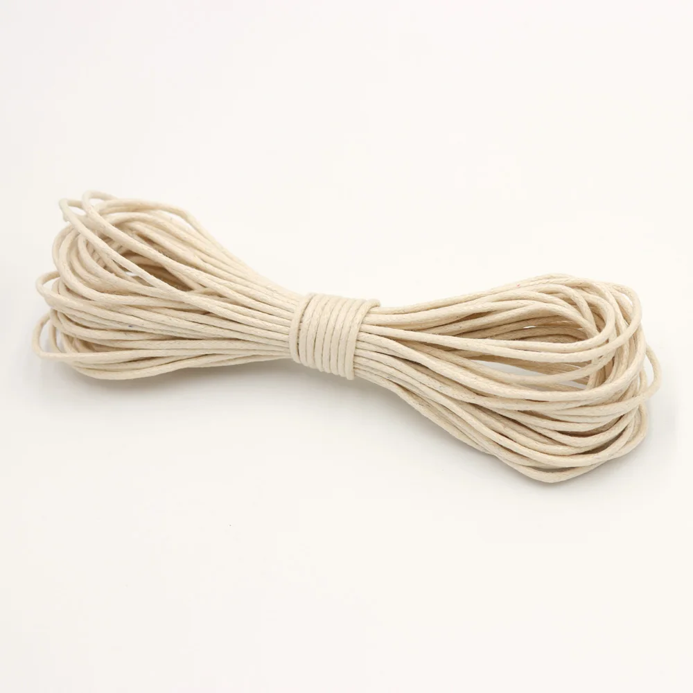 TYRY.HU 10M Waxed Cotton Cord For Jewelry Making 1/1.5/1.8mm Rope Waxed Twisted String Thread Line Strong Soft Safe For Baby