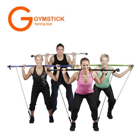 

Gym Stick Yoga Exercise Bar Pilates Trainer Fitness Rods Resistance Rope Equipment pullup Barra