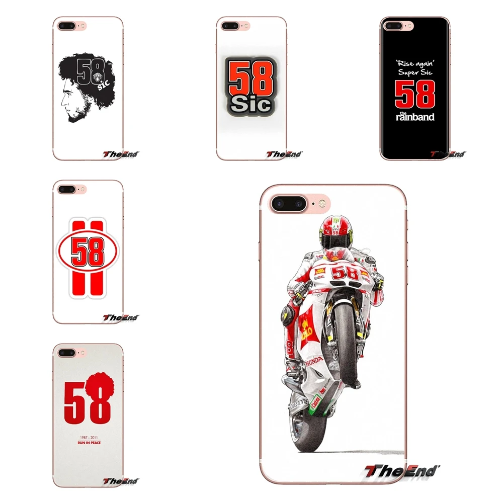 Mobile Phone Case Cover marco simoncelli 58 logo Print For Samsung Galaxy S3 S4 S5 Mini S6 S7 Edge S8 S9 S10 Plus Note 3 4 5 8 9 |