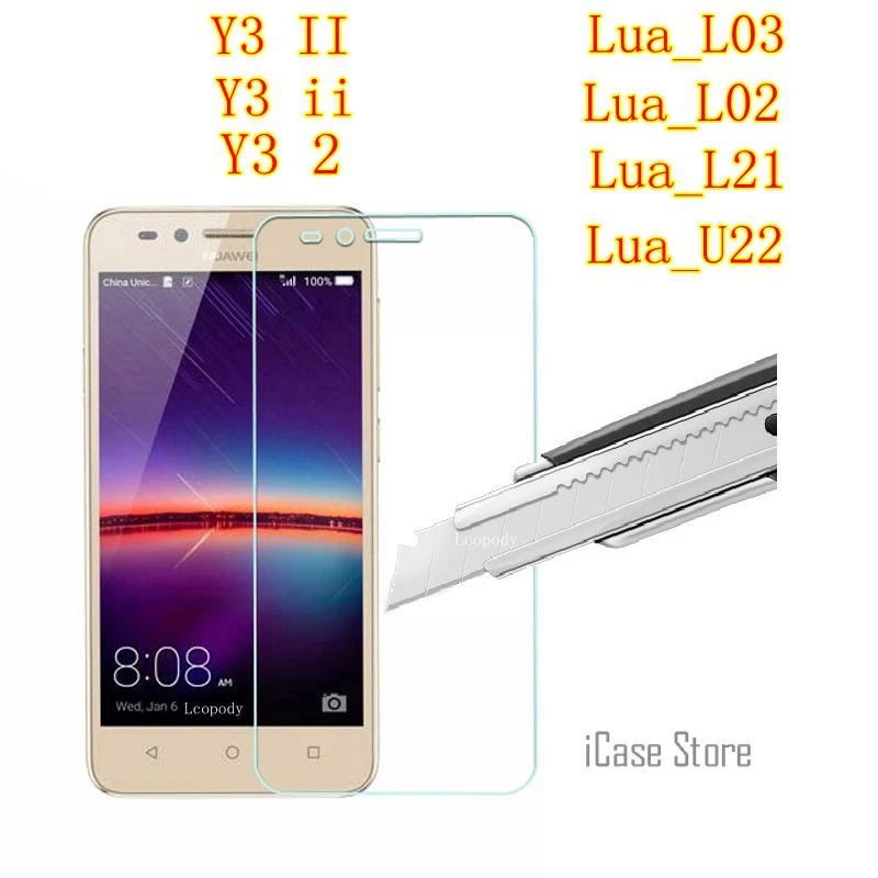 Закаленное Стекло na для huawei Y3 II 2 Y3ii Y 3II y32 LUA L03 L02 L21 U22 Экран протектор SKLO пленка en