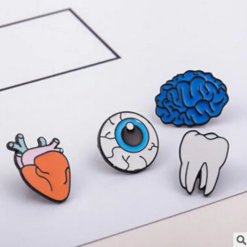 

Korean Color Drops Of Human Body Brooches Brain Eyes Tooth Brooch Accessories Pin Badge Pins Brooches For Women Wholesale