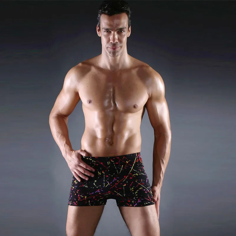 Классическая модель винтажные новые принты большие мужские плюс размеры купальники XXXL шорты сексуальные мужские плавки