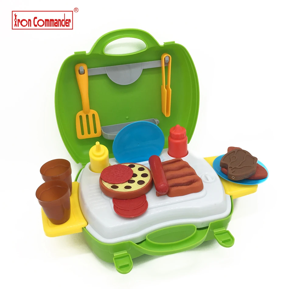 23pcs/set BBQ Kitchen pretend play Toys Cooking toy food Box Pretend & Play Children's kitchen