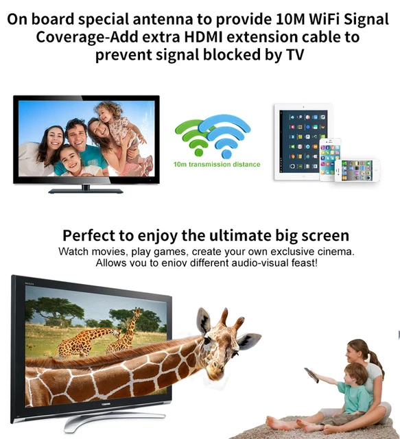 TV Stick Dongle Better Than EasyCast HDMI AV Wi-Fi 1080P Wireless Display Receiver DLNA Airplay Q1 Mirroring Dongle Chromecast