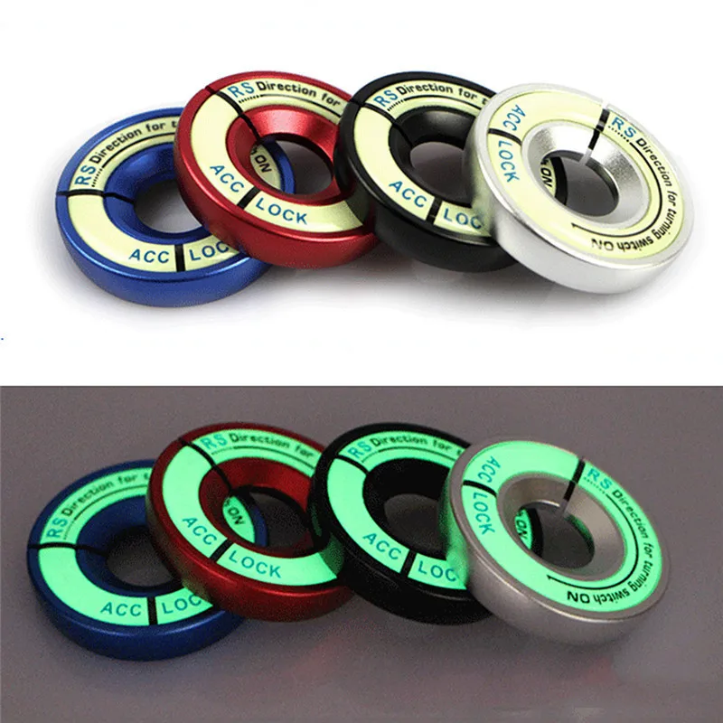 

3D Universl Fit Car Styling Ignition Switch Cover Glow Key Ring Hole Sticker Motorcycle Decal Circle Light Decoration