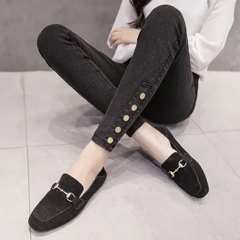 

Women Jeans Plus Size Casual high waist summer Autumn Pant Slim Stretch Cotton Denim Trousers for woman Blue black 4xl 5xl 6xl