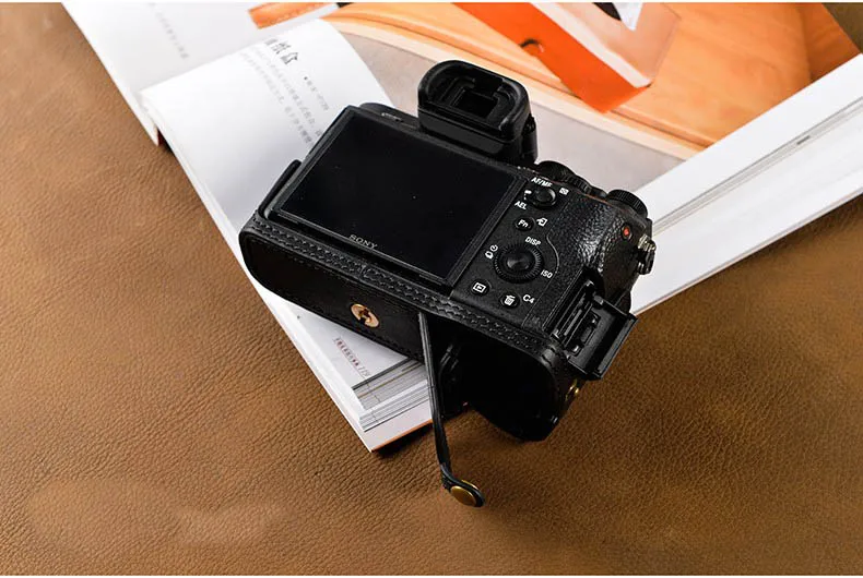 [VR] чехол для камеры ручной работы из натуральной кожи для sony A7II A7 Mark 2 A7R2 A7R II сумка для камеры половина ручки винтажный Чехол