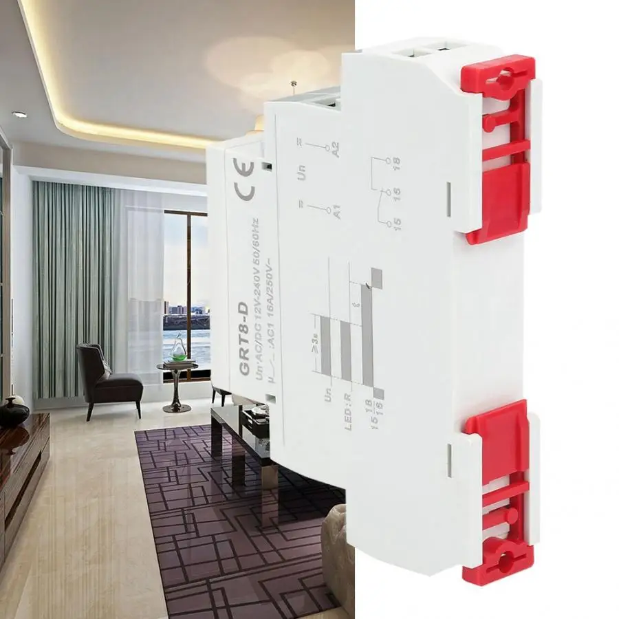 

Relay Module Power Off Delay GRT8-D Ac/Dc Small Time Delay Relay Off Time Adjustable AC/DC12V-240V Relay Board