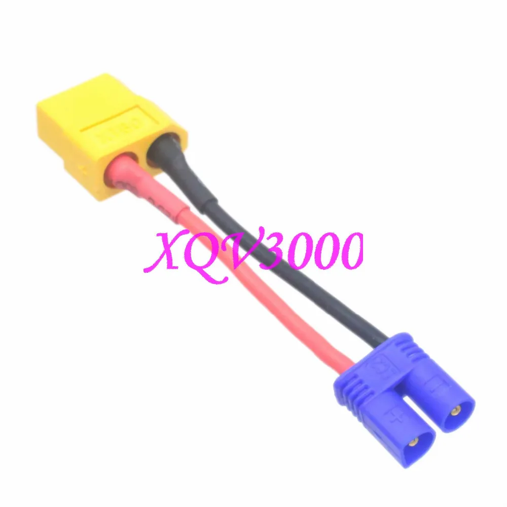 Переходник XT60 с внутренней резьбой на EC2 Male Losi 18AWG 5 см провод для LiPo/Battery/SCT/8ight/10