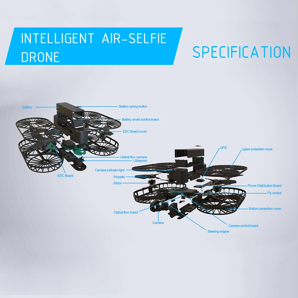 HOSHI 007 Pro Time UAV Air Foldable Selfie Drone Wifi FPV 12MP 4K HD Camera Drone Brushless GPS Quadcopter RC Quad Aerial (19)