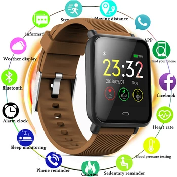 

Multi-Dial Q9 Smartwatch IP67 Waterproof Sports For Android IOS With Heart Rate Monitor Blood Pressure Functions Men Smart Watch