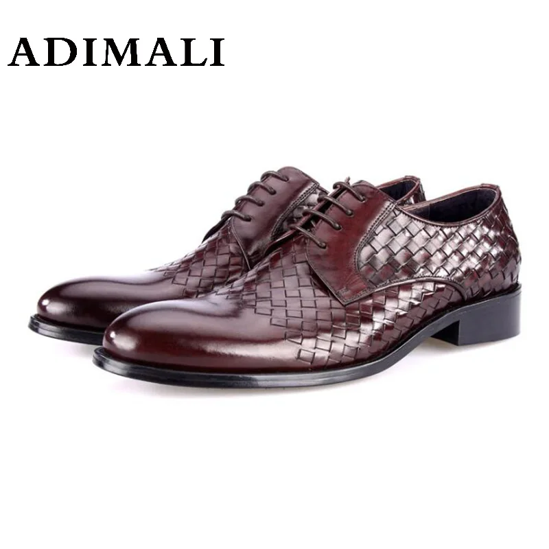 

luxury brand handmade business shoes men genuine leather lace up black brown formal shoes oxford shoes elegant men shoes