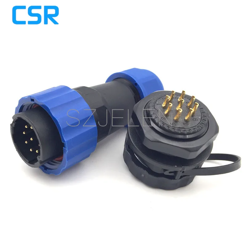 SD20TP ZM водонепроницаемый 9 контактный разъем IP68 conector питания для светодиодного