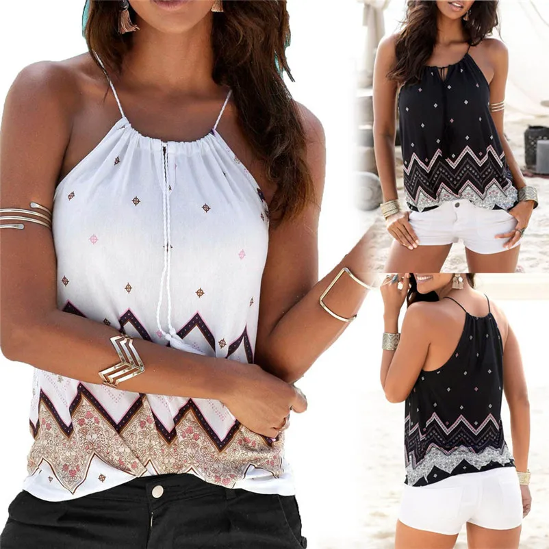HOT sell Fashion womens tops and blouses summer 2018 Loose Sleeveless Casual Tank T-Shirt Blouse Tops Vest camicette Y17#N (6)
