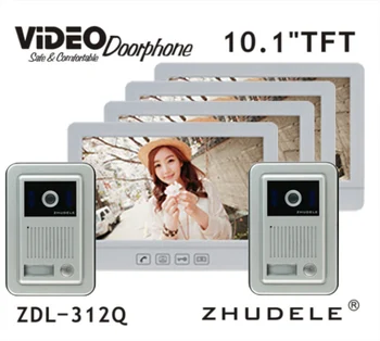

ZHUDELE New Arrival 10.1 Luxury Video Door Phone Safe&Comfortable Intercom System Instock 700TVL HD IR Camera