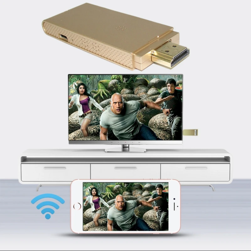 Новейший 1080P беспроводной WiFi Дисплей ТВ ключ приемник HDMI tv Stick Android Miracast для