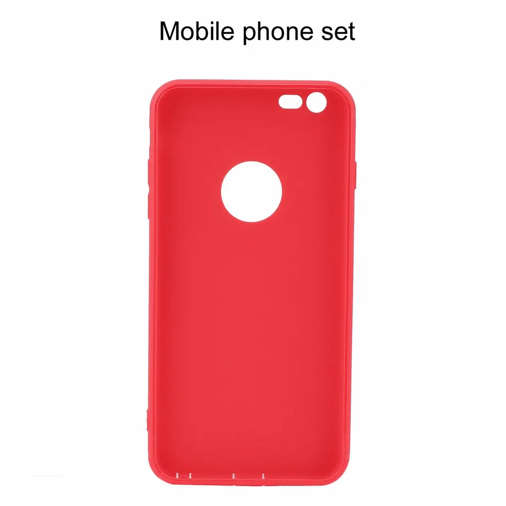 

8pcs Silicone Matte Red Back Cover Shockproof Protective Phone Case Shell For iPhone 6/6S Plus
