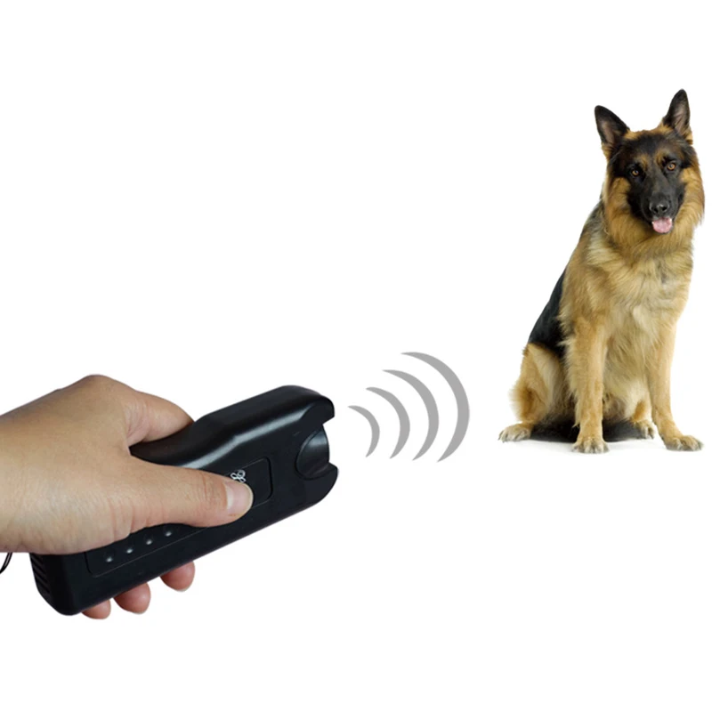 

Portable Ultrasonic Dog Repeller Outdoor Pets Supply Anti Barking Control Device Stop Barking Electronic Device LED Pet Product