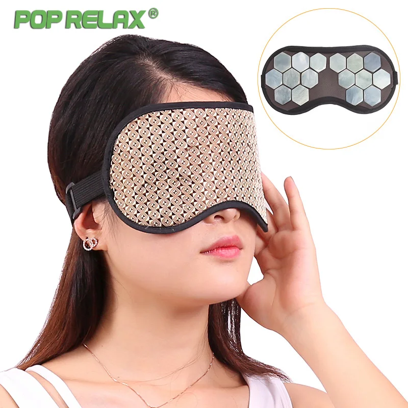 POP RELAX Jade Eye Mask Massage Health Care Jade Stone Patch Sleep Face