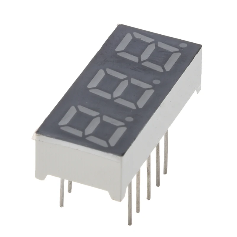 

5 Pcs Common Anode 11 Pin 3 Bit 7 Segment 0.28" Red LED Display Digital Tube