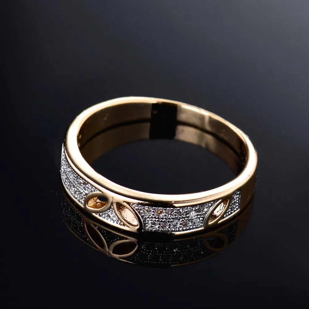 GULICX 2017 Fashion Rabbit Ear Finger Mid Ring for Women Gold-color Ring Crystal CZ Zircon Engagement Band R255 5 GULICX 2017 Fashion Rabbit Ear Finger Mid Ring for Women Gold-color Ring Crystal CZ Zircon Engagement Band R255 5