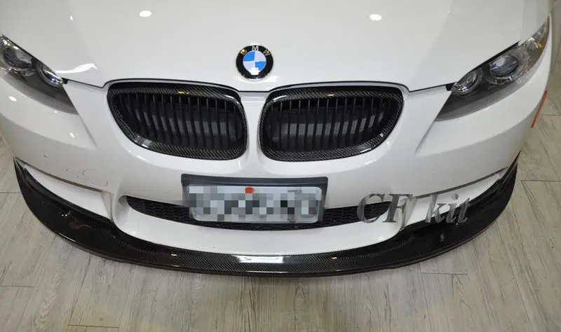 CF комплект 3D Стиль углеродного волокна передний бампер для губ спойлер протектор для BMW 3 серии E92 E93 M3 2008-2013 бамперы автомобильный Стайлинг