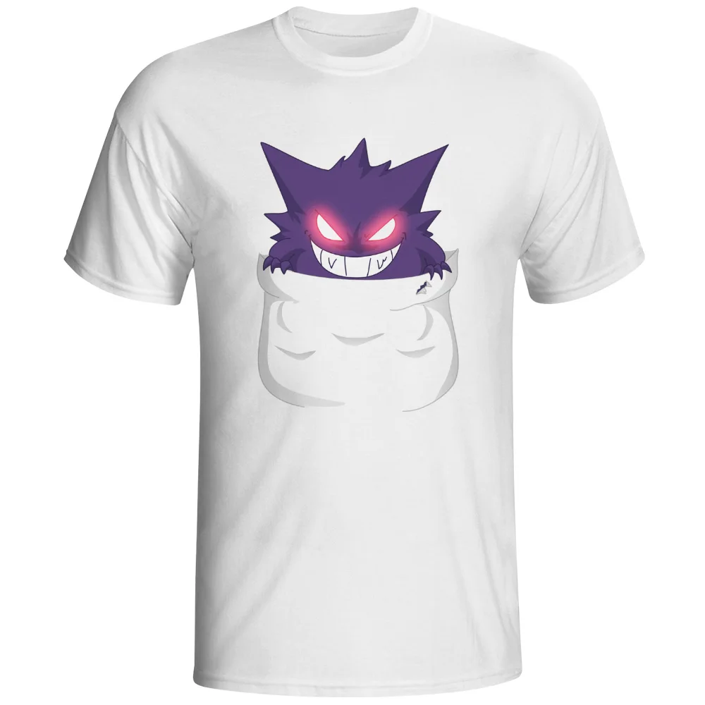 

Gastly Gengar T Shirt Design 3D Effect T-shirt Cool Novelty Funny Tshirt Style Men Women Printed Fashion Top Tee
