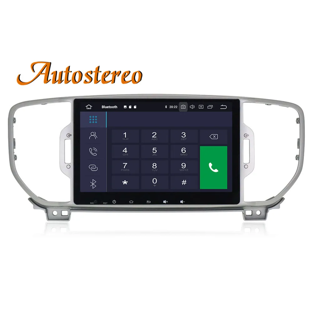 Top Android 9 Octa Core car NO dvd player for KIA sportage 2016+ KX5 gps navigation 1 din radio tape recorder stereo head unit pad 4