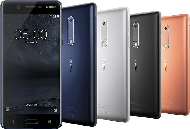 Разблокированный Nokia 5 Qualcomm 430 Восьмиядерный 5,2 дюймовый экран 2 Гб+ 16 Гб(Поддержка 256 ГБ SD) 13,0 МП отпечаток пальца 4G-LTE