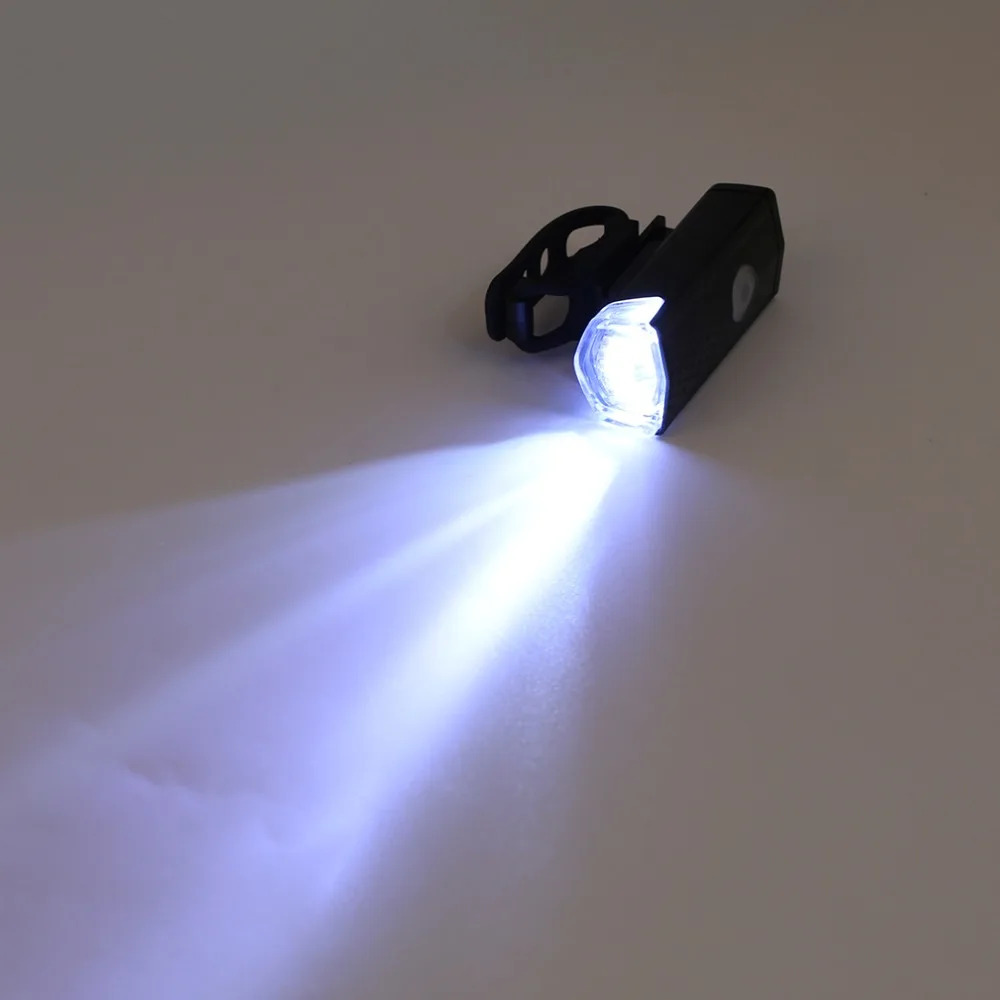 

USB Rechargeable Bike Head / Front White Light Lamp Black Bicycle Cycling New Arrival