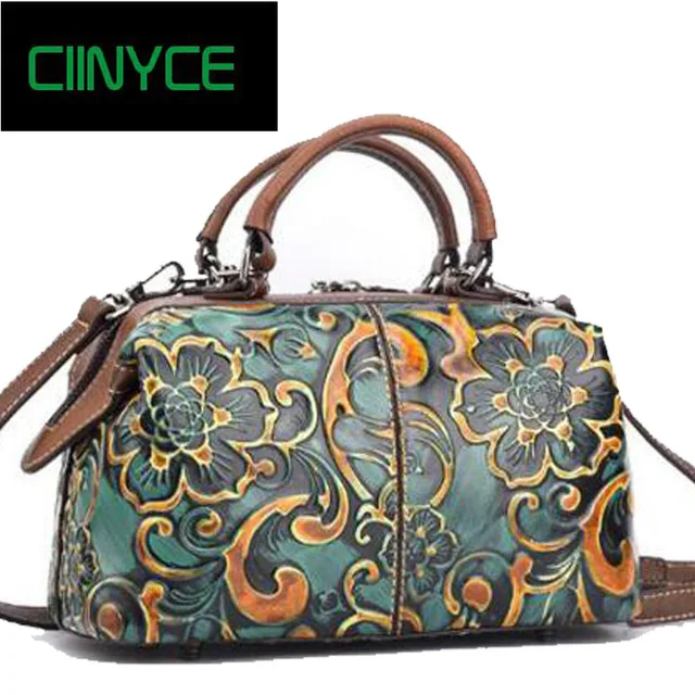 2018 Designer Fashion Brand Original Handmade Genuine Cow Leather 2018 Designer Fashion Brand Original Handmade Genuine Cow Leather Women S Totes Satchel Handbags Fl Vintage Crossbody