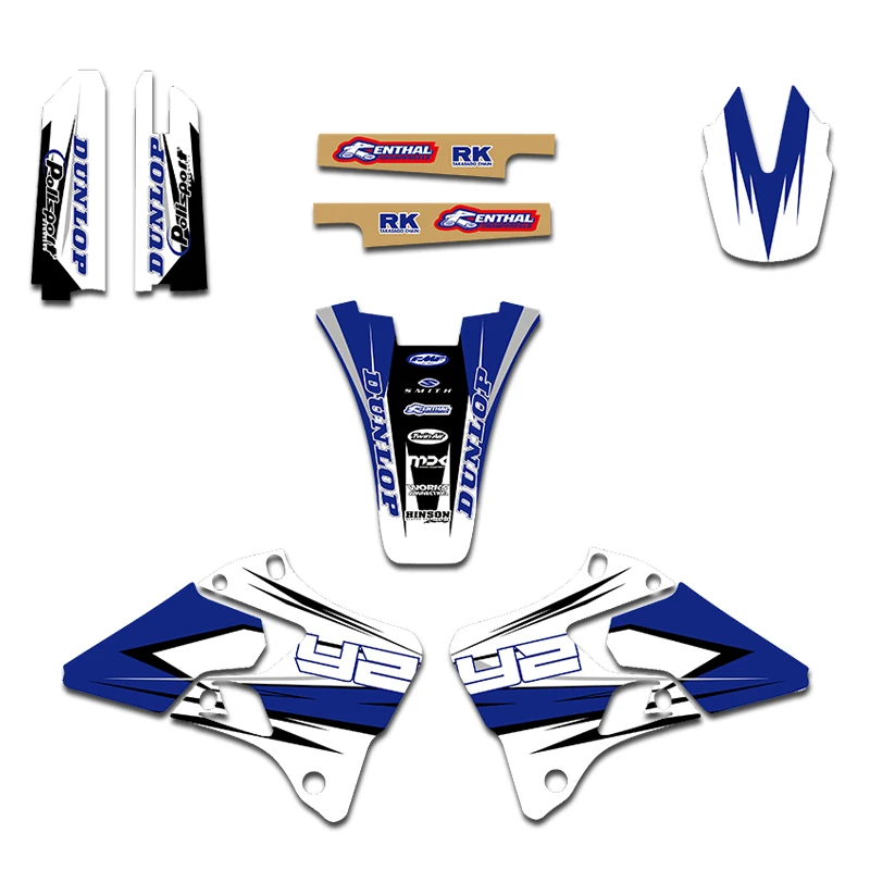 3 м Графика наклейка Стикеры Наборы для Yamaha YZ125 YZ250 YZ 125 250 1996 1997 1998 1999 2000 2001 Аксессуары для мотоциклов Запчасти