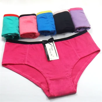 

Underwear Woman Cotton Fashion Bow Underwear Pure Color Underwear Girl Low Waist Sexy Underwear M L XL 3 Pcs /Lot