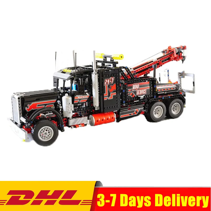 

LEPIN 20020 1877pcs Technic Series The American Heavy Container Trucks Model Building Blocks Bricks Clone Legoings 8285