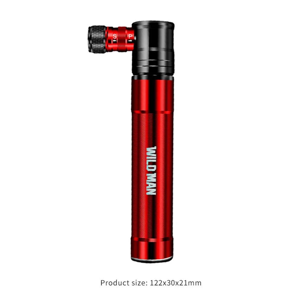 WILD MAN Aluminum Alloy Mini Bicycle Pump for M365 Electric Scooter Portable Air Pump Mountain Bike Schrader Presta Valve 100PSI