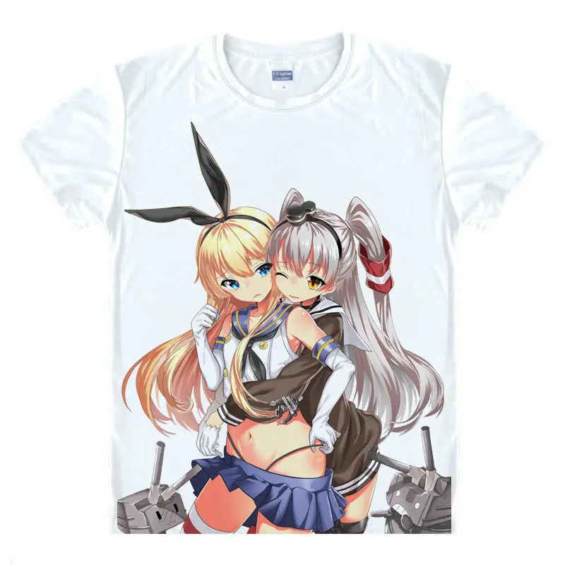 Коллекционная флотилия футболка KanColle рубашка с модным принтом Футболка Аниме