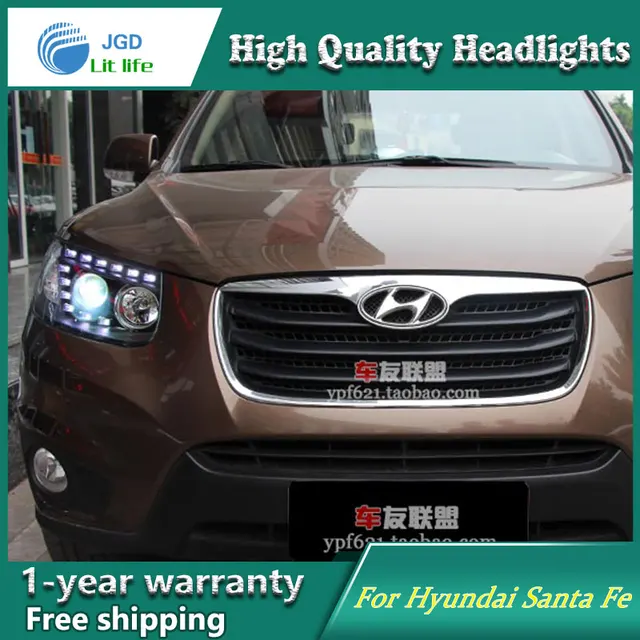 Auto Clud Stil LED Stirnlampe für Hyundai Santa Fe SantaFe led ... Auto Clud Stil LED Stirnlampe für Hyundai Santa Fe SantaFe led ...