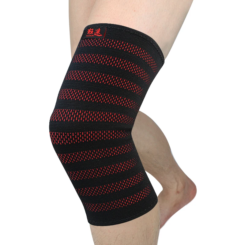 2 Pcs Kuangmi Elastic Breathable Knee Protection Pad Basketball Football Volleyball KneePads Support Knee Brace Guard