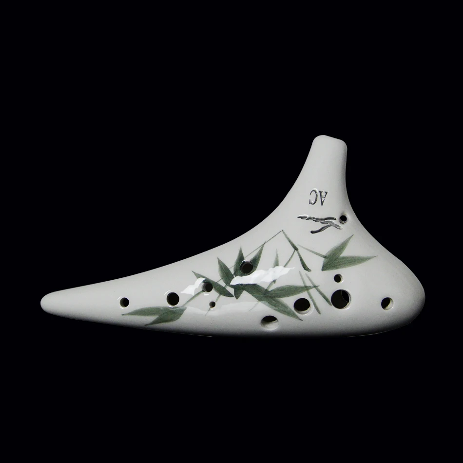 Новый ocarina 12 Флейта с отверстиями керамический альт ручной работы Рисунок