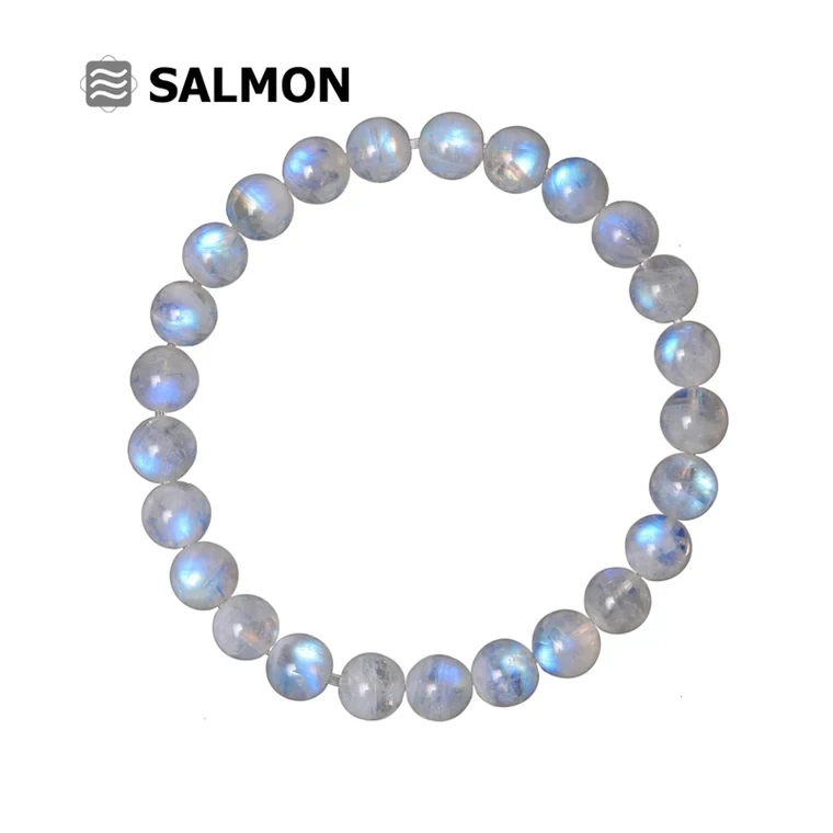 Настоящий Естественный синий свет прозрачный лунный камень кристалл круглые бусины браслет исцеляющий Камень Модные женские 6 мм 7 мм 8 мм 9 мм 10 мм AAAAA