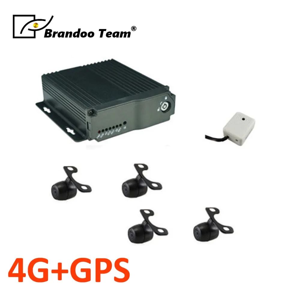 

4Channel D1 SD mobile DVR kit, car recorder with 4G and GPS function,with 4pcs mini car camera
