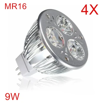 激安 4 ピースハイパワー MR16 Led ライト 9 ワット Led ランプランパーダ Led 電球 DC12V ハイパワー Led スポットライトメヒルギライト