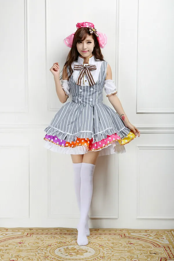 Костюмы аниме Love Live одежда для костюмированной вечеринки серые платья униформы
