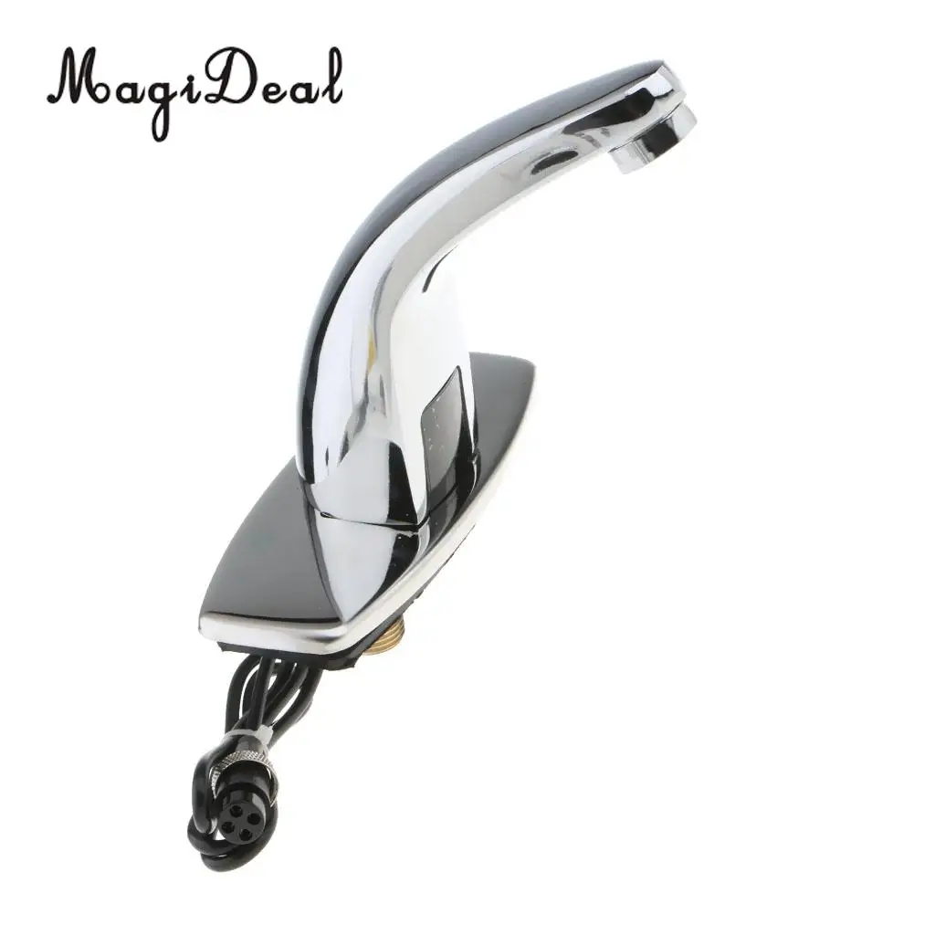 MagiDeal Alloy Automatic Infrared Sensor Sink Basin Faucet Hands Free Auto Mixer Tap Water Faucet Touch Water Tap Hands