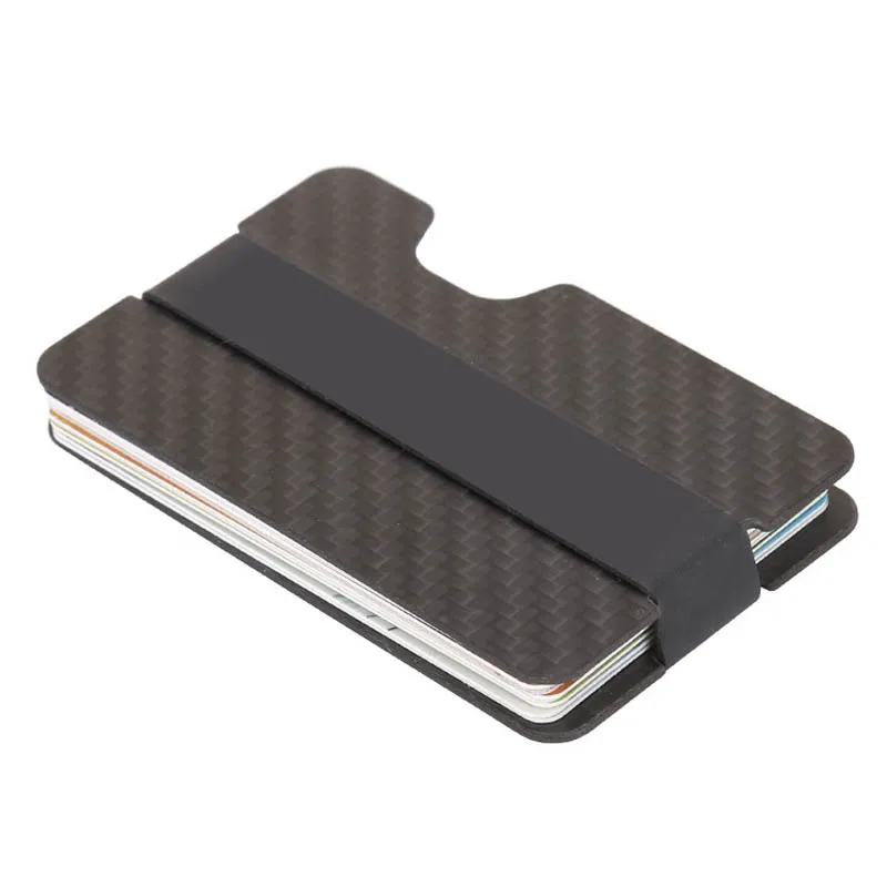 

2PCS/SET Carbon Fiber Card Holders Mini Slim Waterproof Credit Card With Money Cash Clip Case Business ID Card Holder Cover
