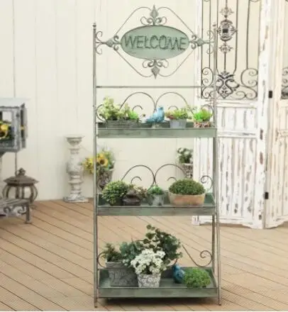 

Scandinavian retro wrought iron for old fleshy flower shelf racks Ornamental archway for old fleshy flower shelf gardens