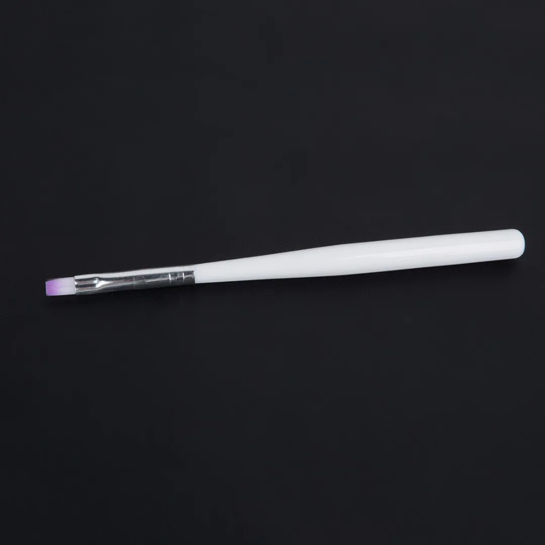 Mayitr 6pcs Professional Clear White Pink UV Gel Nail Kit High Quality Primer Topcoat Nail Art Brush Kit Set