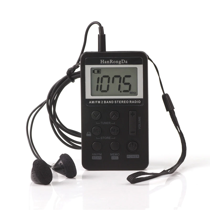 

FM AM 2 Band Stereo Radio None Bluetooth Built-in Antenna Portable Receiver Kit Music Player LCD Display Display USB Charging