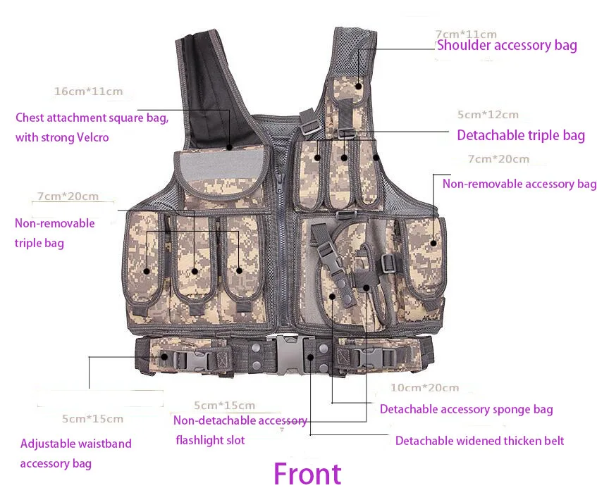 Тактический жилет мужской военный тактический жилет Камуфляжный жилет, Броня Молл Открытый Оснастки мужские т джунгли 5 цветов