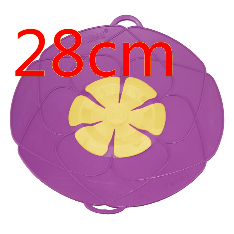 28cm Diameter Kitchen Gadgets Silicone Lid Spill Stopper Pot Cover Cooking Pot Lids Utensil Kitchen Accessories Cookware Tools